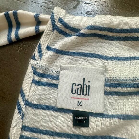 CAbi Bow, Striped Halter Top. - Picture 2 of 5